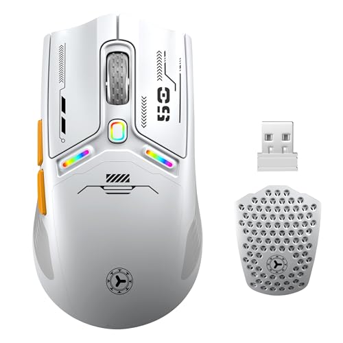 Verilux® Wireless Gaming Mouse, Tri-Mode 2.4GHz Cordless BT 5.0 Gaming Mouse, Fashion Magnetic Cover, 6 Programmable Buttons, 6 Adjustable DPI, 600mAh USB Mouse with LED Battery Indicator Verilux® Wireless Gaming Mouse, Tri-Mode 2.4GHz Cordless BT 5.0 Gaming Mouse, Fashion Magnetic Cover, 6 Programmable Buttons, 6 Adjustable DPI, 600mAh USB Mouse with LED Battery Indicator